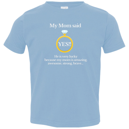 yes mom children black Toddler Jersey T-Shirt