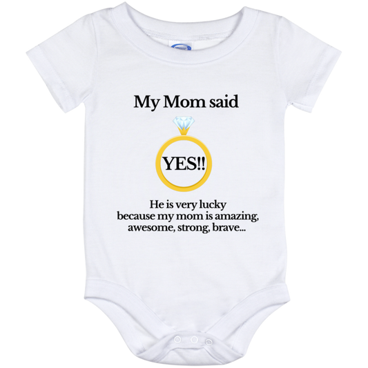 yes children mom white Baby Onesie 12 Month