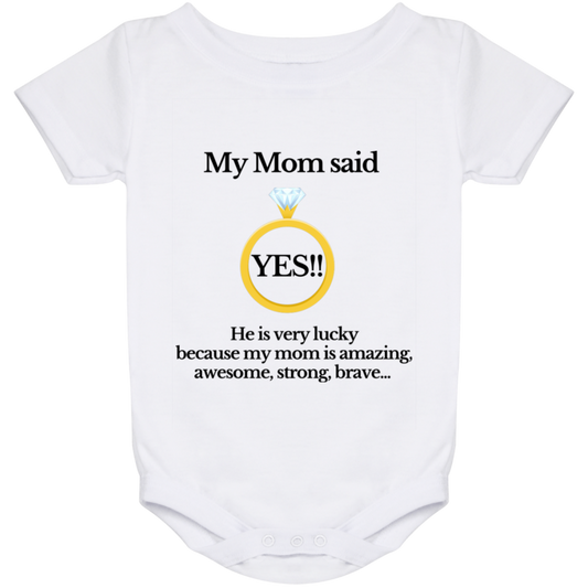 yes children mom white Baby Onesie 24 Month