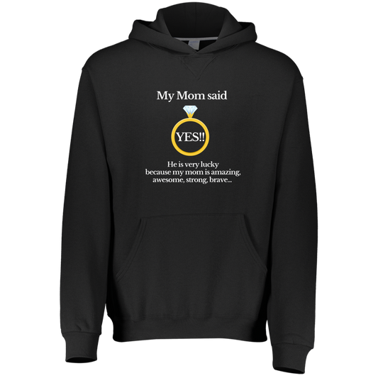 yes mom children black Youth Dri-Power Fleece Hoodie