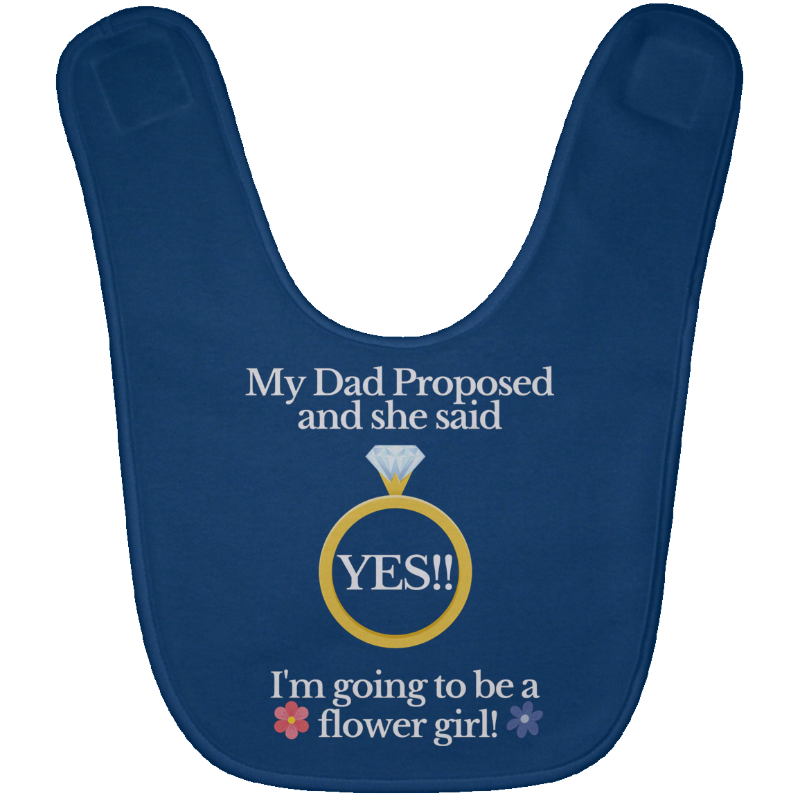 yes dad flower girl black Baby Bib