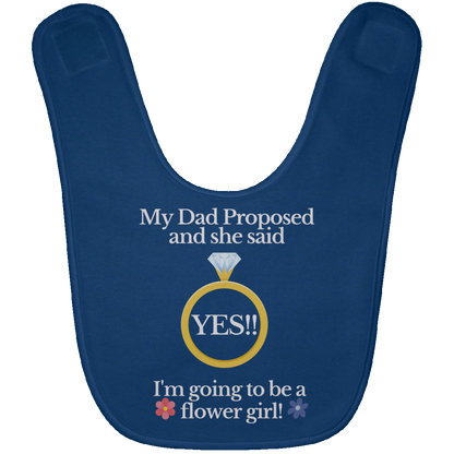 yes dad flower girl black Baby Bib