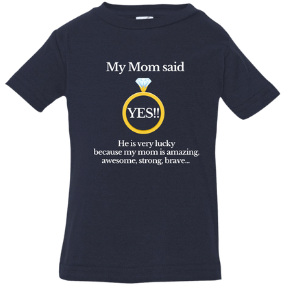 yes mom children black 3322 Infant Jersey T-Shirt