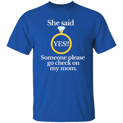 Yes check on mom black T-Shirt