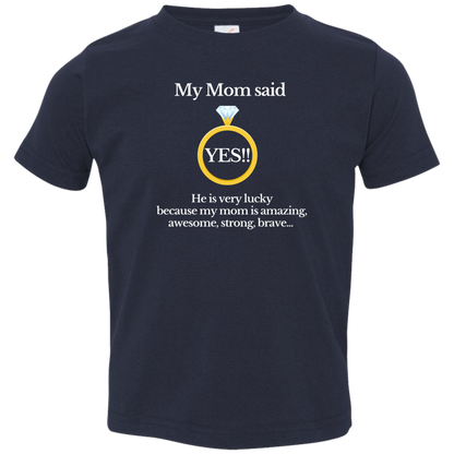 yes mom children black Toddler Jersey T-Shirt