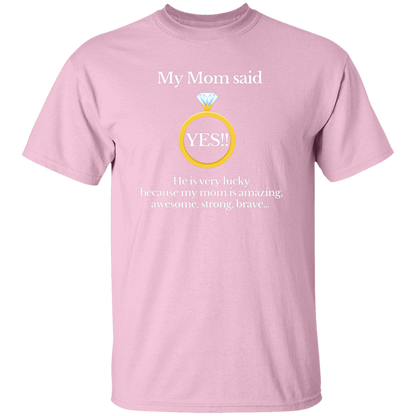 YES! mom children black Youth 100% Cotton T-Shirt