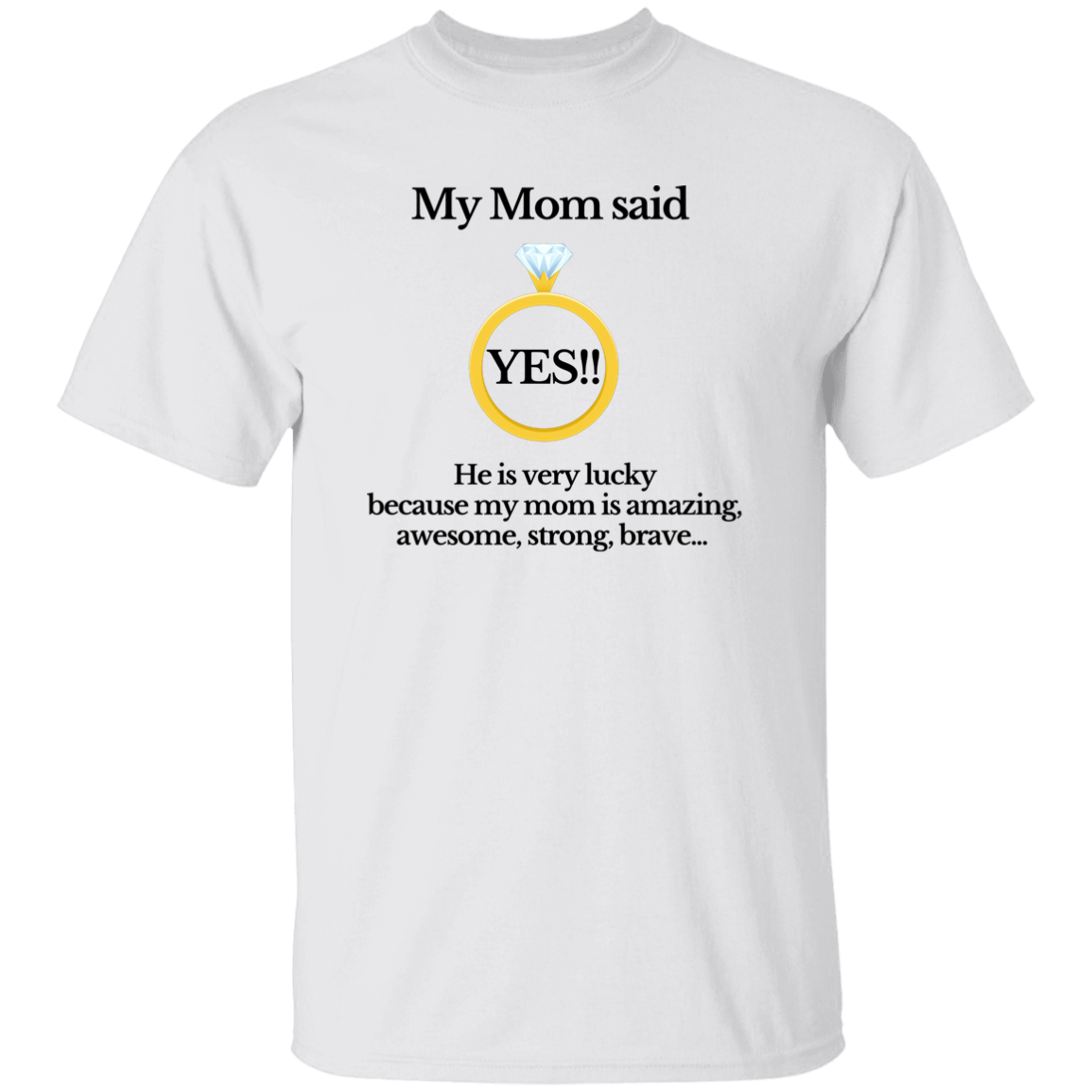 yes children mom white Youth Black Font 100% Cotton T-Shirt