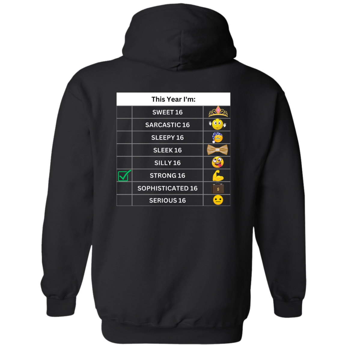 Sixteen Chart Strong Hoodie