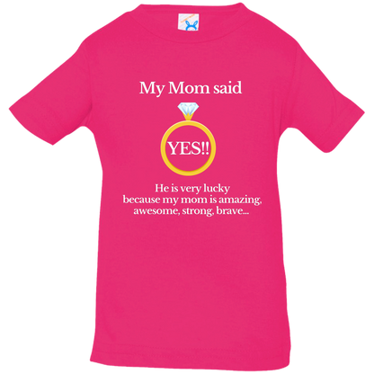 yes mom children black 3322 Infant Jersey T-Shirt