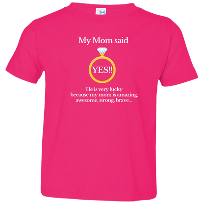 yes mom children black Toddler Jersey T-Shirt