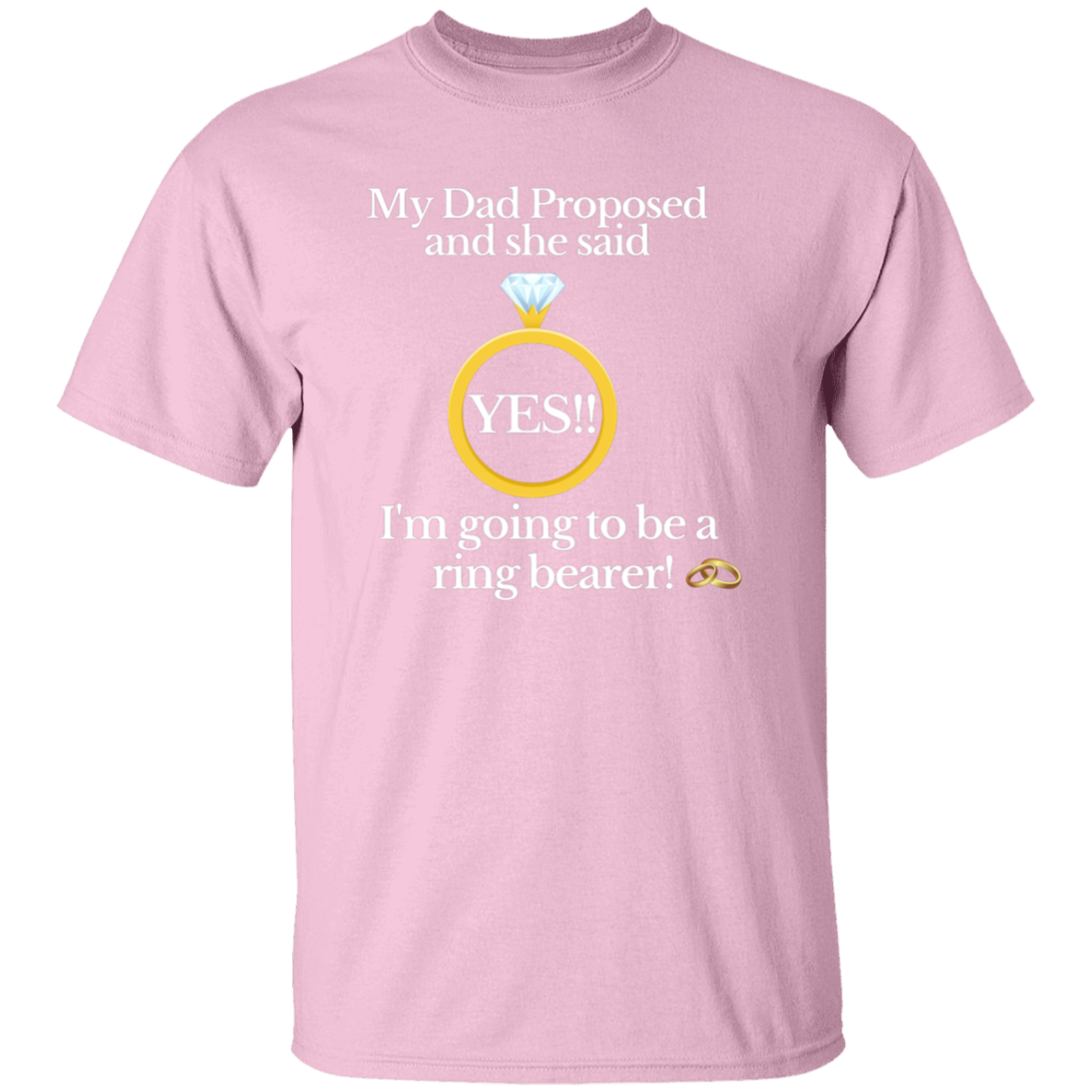 yes dad ring bearer black Youth 100% Cotton T-Shirt