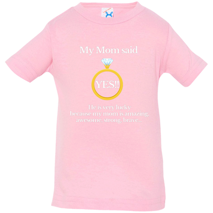 yes mom children black 3322 Infant Jersey T-Shirt