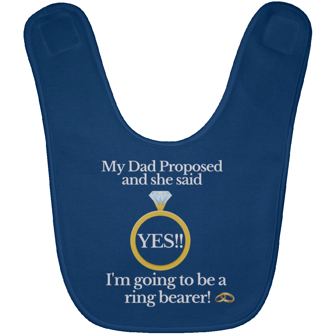 yes dad ring bearer black Baby Bib