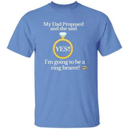 yes dad ring bearer black Youth 100% Cotton T-Shirt