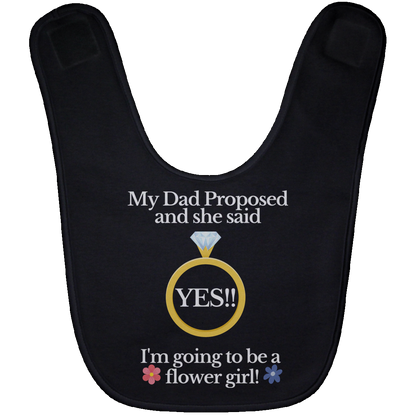 yes dad flower girl black Baby Bib