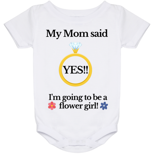 My mom said yes! I'm going to be a flower girl onesie