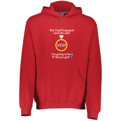 yes dad flower girl black Youth Dri-Power Fleece Hoodie