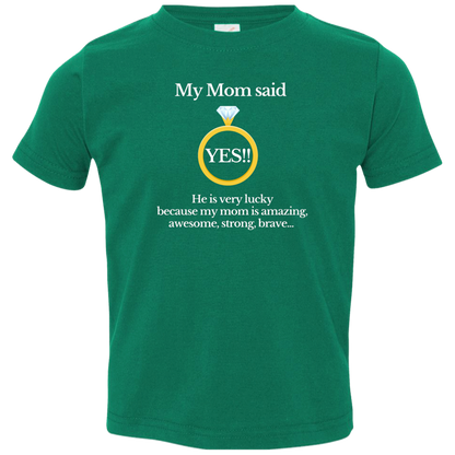 yes mom children black Toddler Jersey T-Shirt