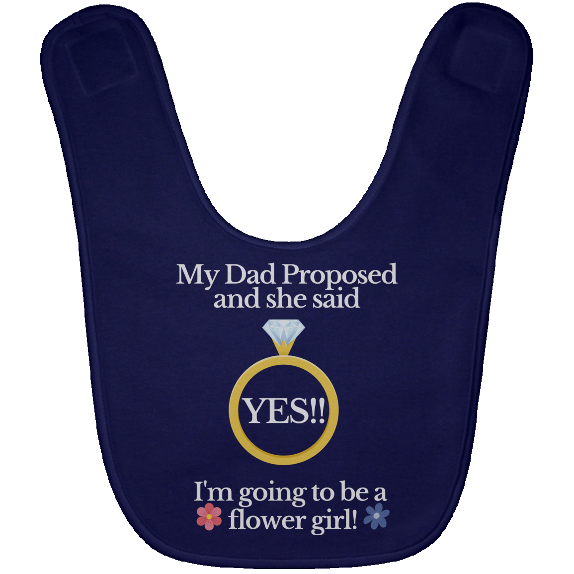 yes dad flower girl black Baby Bib