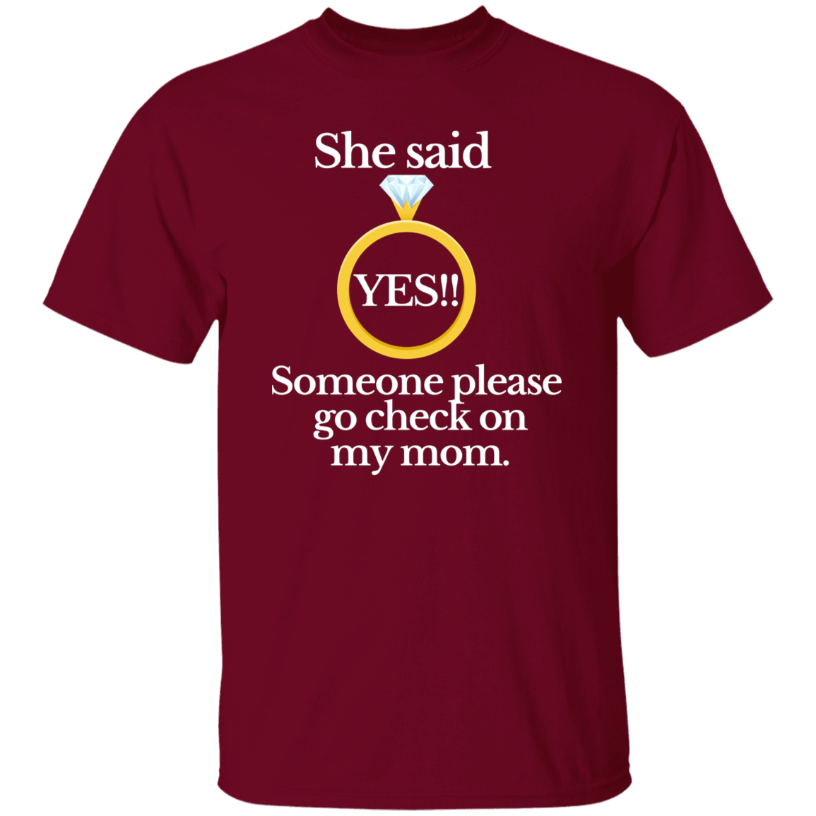 Yes check on mom black T-Shirt